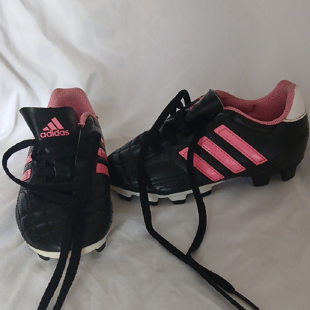 Adidas Black and Pink Soccer Cleats